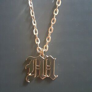M initial necklace